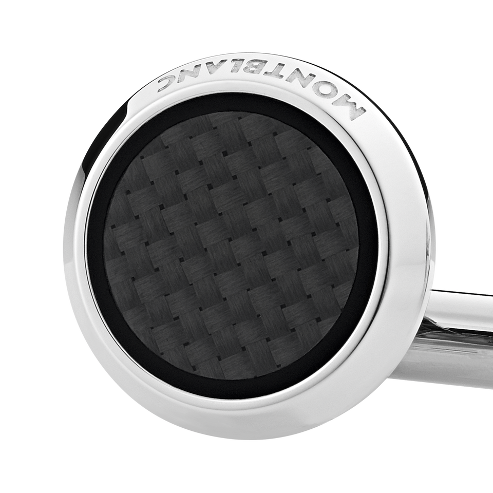 Meisterst&uuml;ck Cufflinks with Carbon-Patterned Inlay - 4