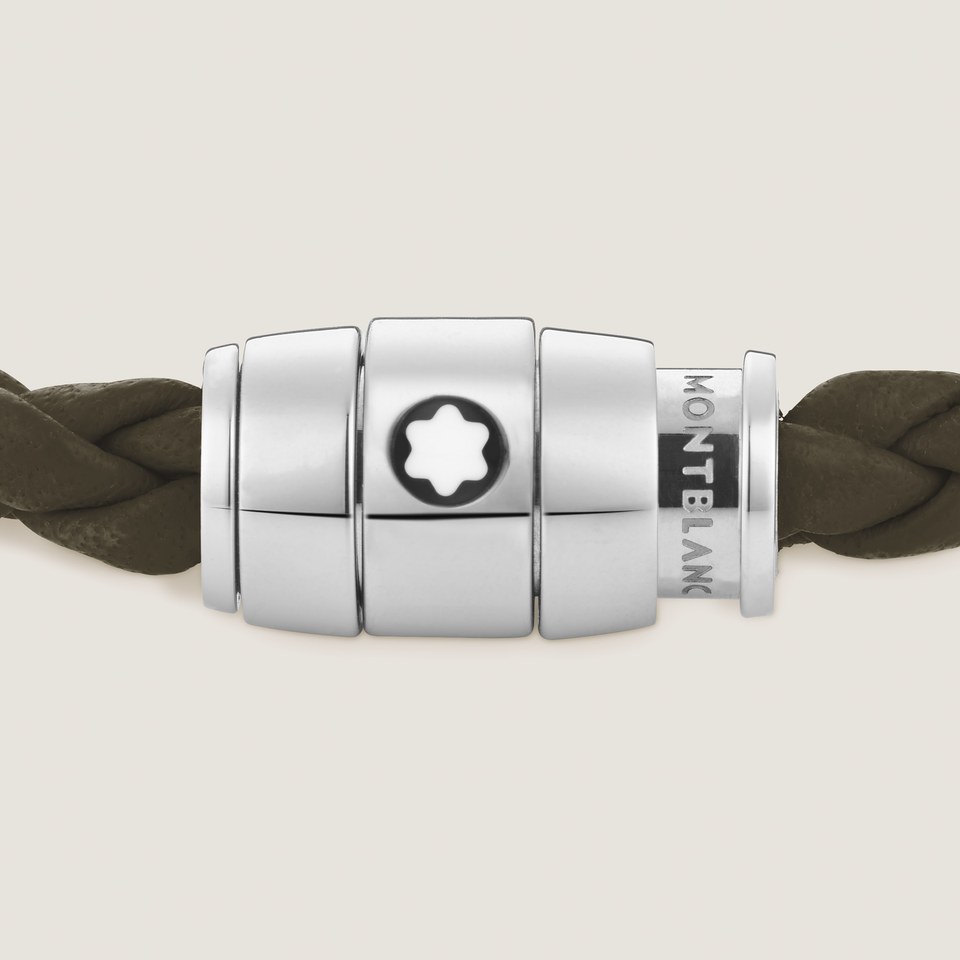 Small Soft Leather Khaki Bracelet - 2