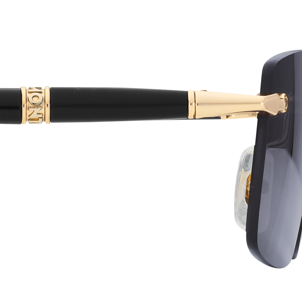 Rectangular Sunglasses with Gold Coloured Metal Frame - 4
