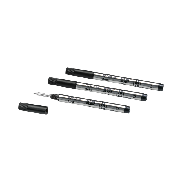 3x Rollerball Small Refills, Mystery Black - 4