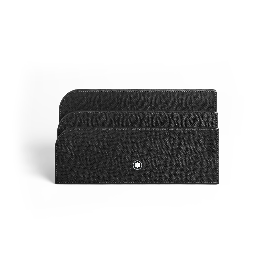 Letter Rack in Black Leather - 3