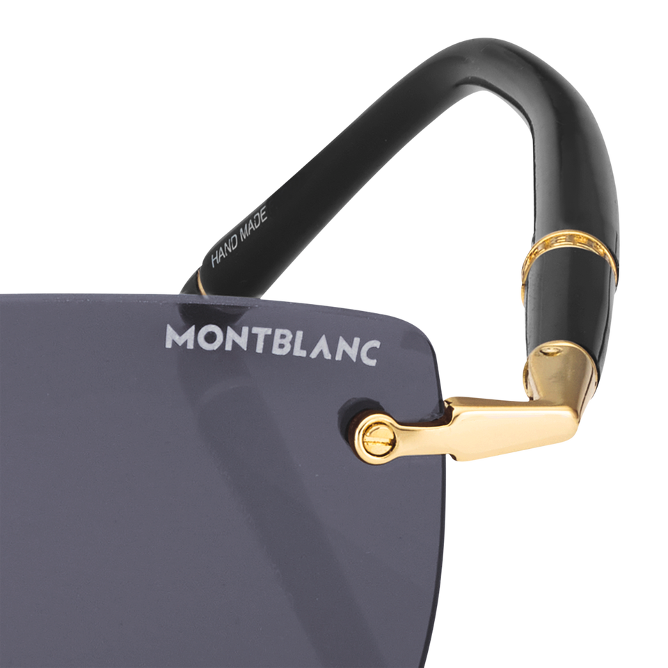Rectangular Sunglasses with Gold Coloured Metal Frame - 3