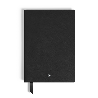 Medium Notebook, Saffiano Leather, Black &ndash; Blank Pages
