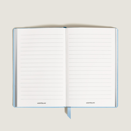 Large Notebook, Saffiano Leather, Pale Blue – Lined Pages