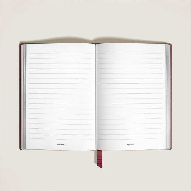 Medium Notebook, Cassis Leather, Burgundy – Lined Pages - 1