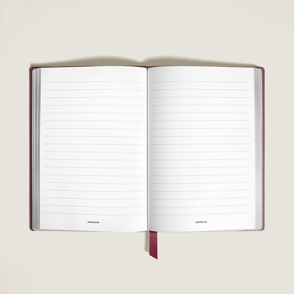 Medium Notebook, Cassis Leather, Burgundy &ndash; Lined Pages - 1