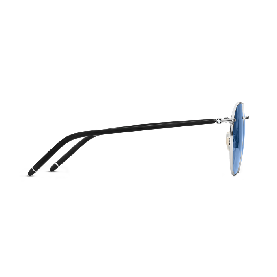 Round sunglasses with Ruthenium Coloured Metal Frame - 2