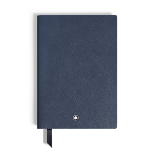 Medium Notebook, Saffiano Leather, Blue &ndash; Squared Pages