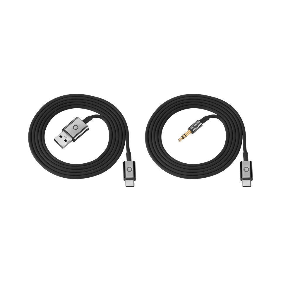 Black Cable Set for Montblanc MB 01 Headphones - 3