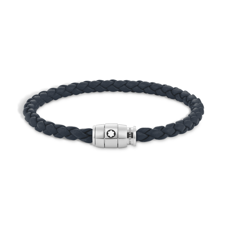 Small Soft Leather Avio Blue Bracelet - 1