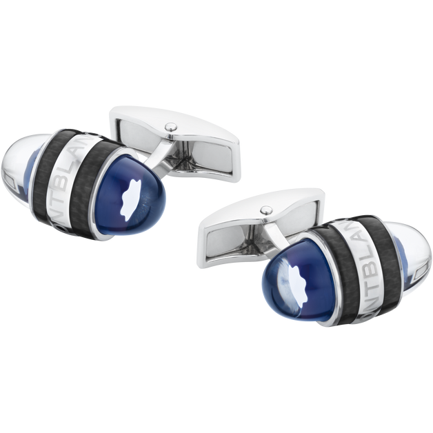 Montblanc StarWalker Cufflinks in Steel and Lacquer - 1