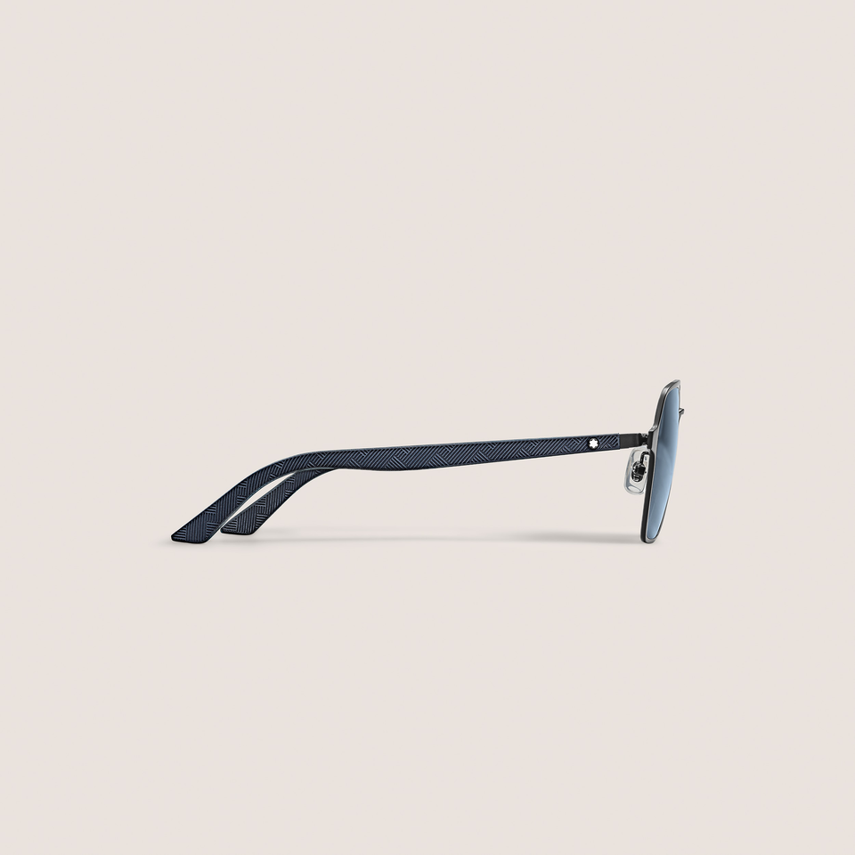 Squared Sunglasses with Black Metal Frame - 2