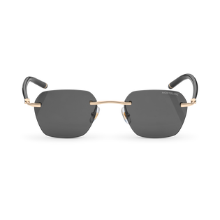 Squared Sunglasses with Gold Coloured Metal Frame