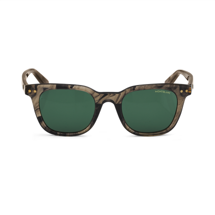 Round sunglasses with Brown Coloured Acetate Frame 