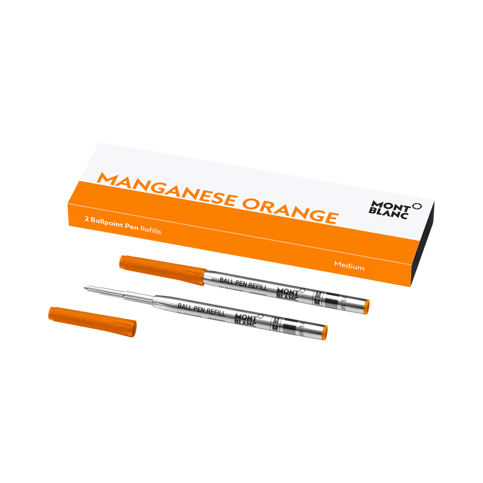 2 Ballpoint Refills, Manganese Orange - Medium - 1