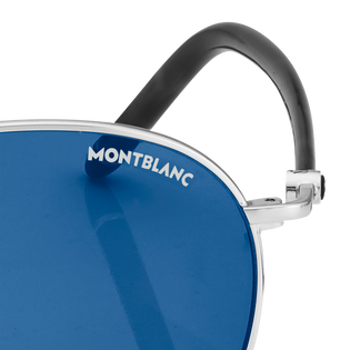 Round sunglasses with Ruthenium Coloured Metal Frame