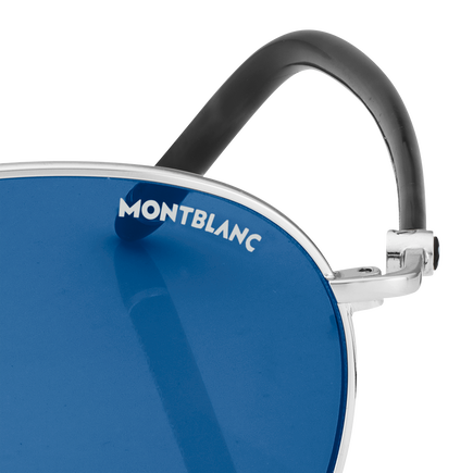 Round sunglasses with Ruthenium Coloured Metal Frame