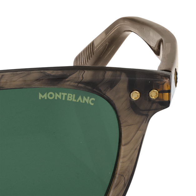 Round sunglasses with Brown Coloured Acetate Frame  - 3