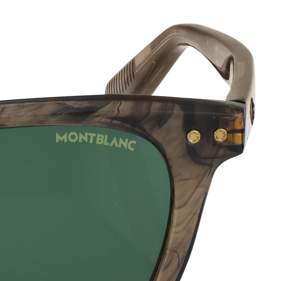 Round sunglasses with Brown Coloured Acetate Frame  - 3