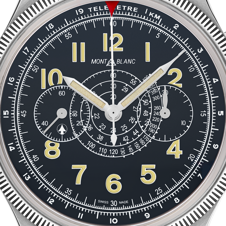 Montblanc 1858  Minerva Monopusher Chronograph Red Arrow Limited Edition - 88 pieces - 5