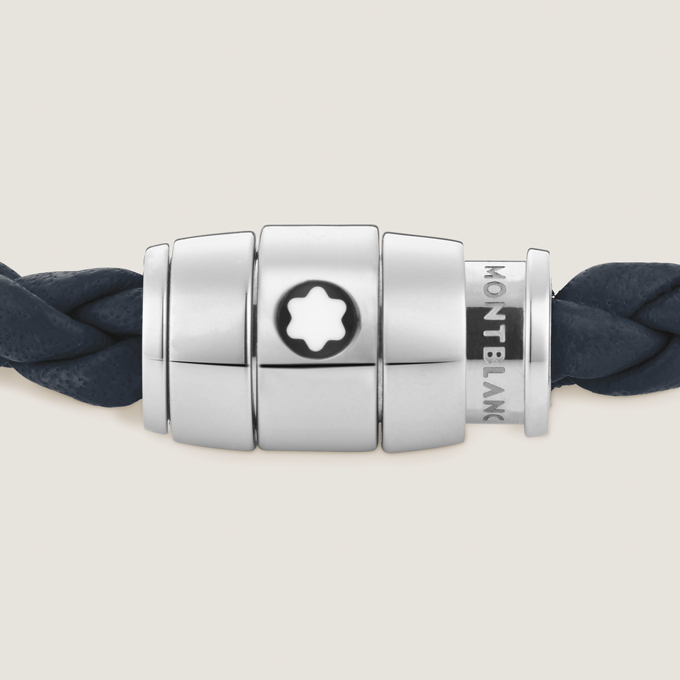 Small Soft Leather Avio Blue Bracelet - 2