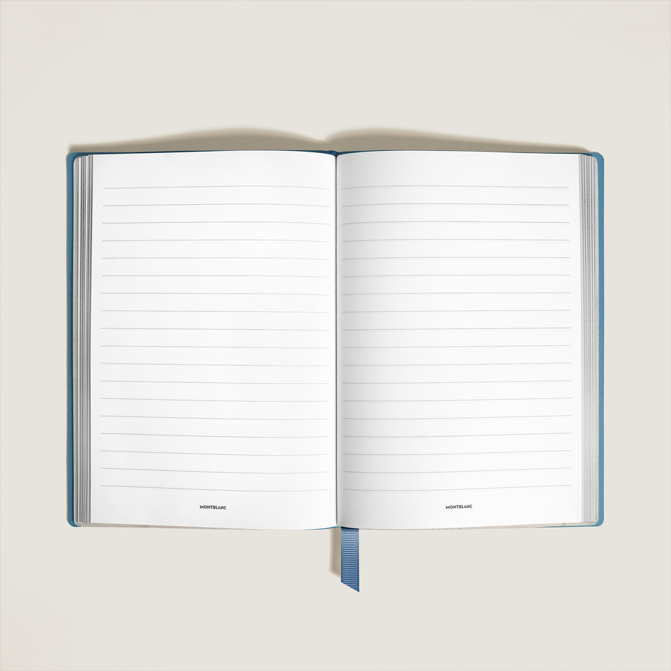 Notebook small, 4810 Smoky Blue Leather, Blue, Lined Pages - 2