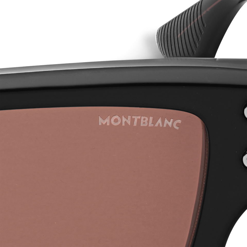 Rectangular Sunglasses with Black Acetate Frame  - 3