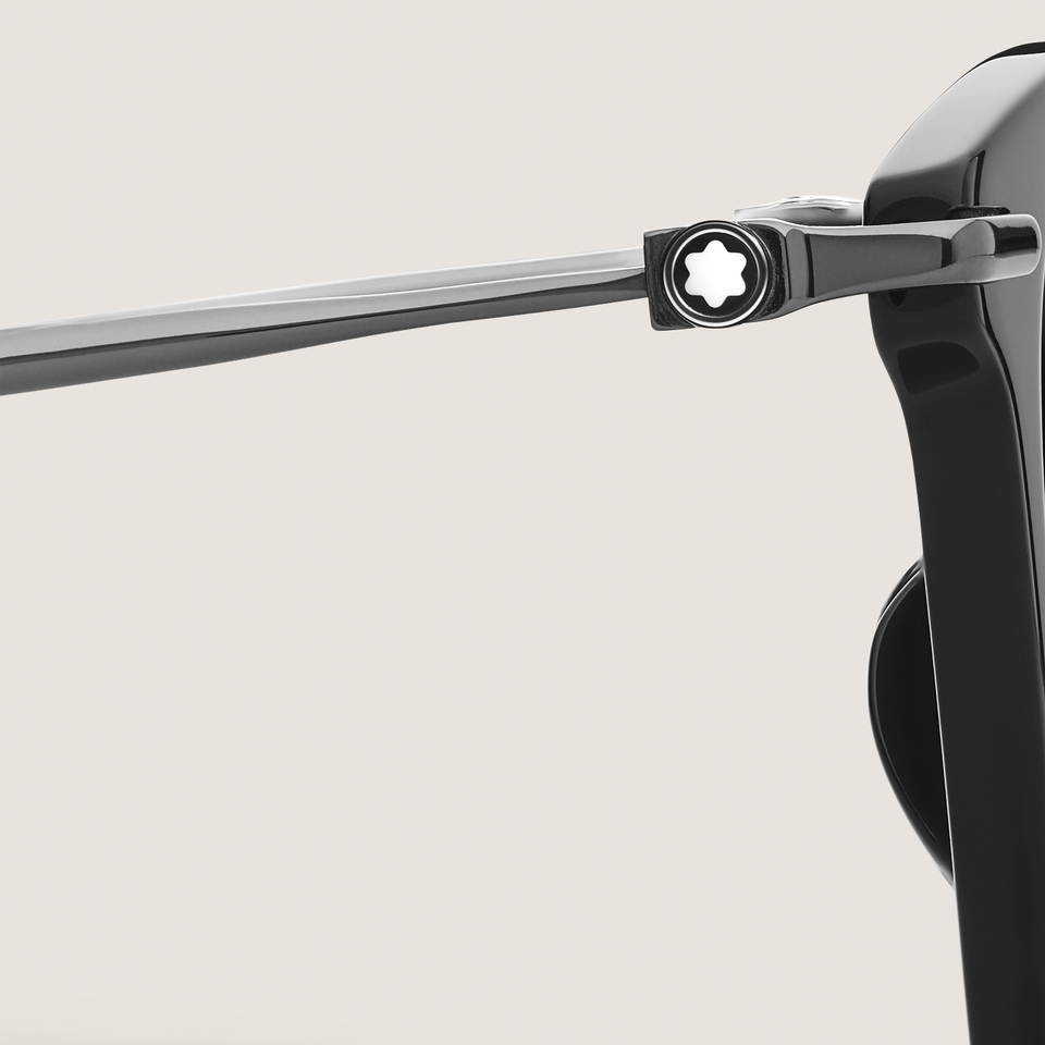 Rectangular Acetate Black Frame Sunglasses - 3