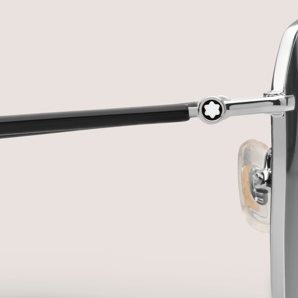 Squared Sunglasses with Silver Coloured Metal Frame  - 3