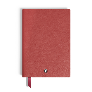 Medium Notebook, Saffiano Leather, Red &ndash; Squared Pages