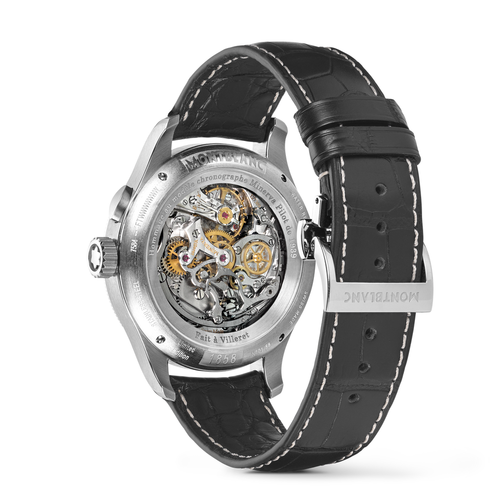 Montblanc 1858  Minerva Monopusher Chronograph Red Arrow Limited Edition - 88 pieces - 4
