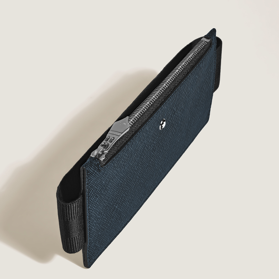 Sartorial 2-Pen Pouch with Zip & Elastic Strap - 3