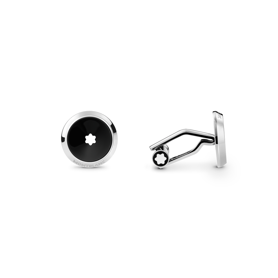 Star Cufflinks with Steel Inlay - 1